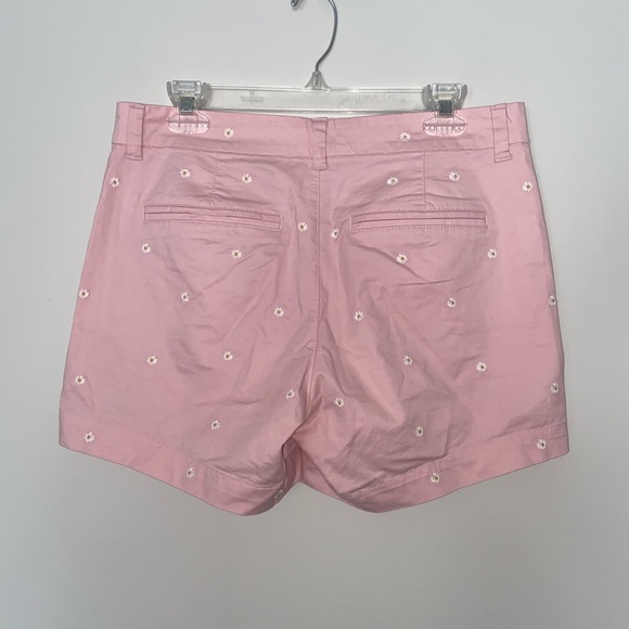 Old Navy Light Pink Daisy Embroidered Mid Rise Everyday Short Size 6 - Picture 6 of 12